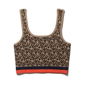 NWT Kule Leopard Dede Crop Sweater Tank